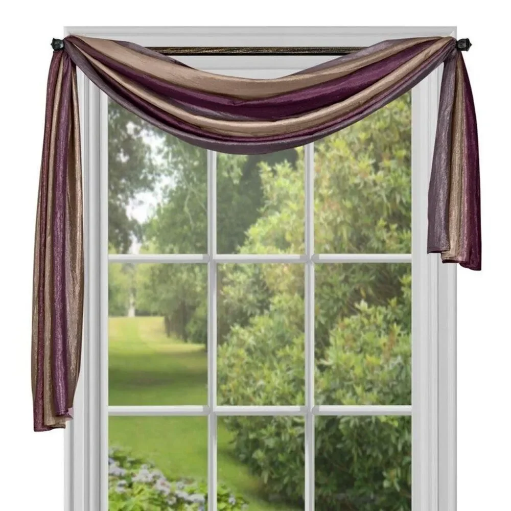 Designer Home Ombre Window Curtains, Modern Semi-Sheer Window Curtain Drape